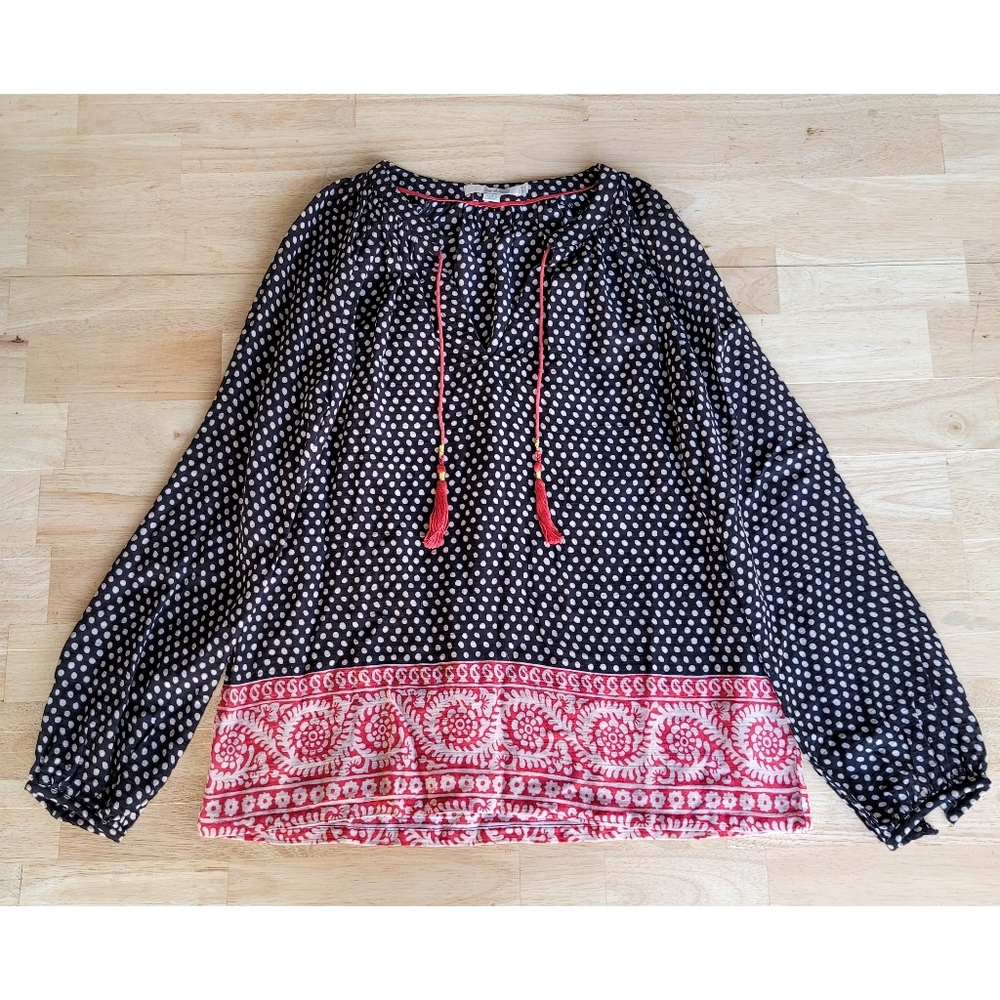 Boden Long Sleeve Boho Top Women's 6